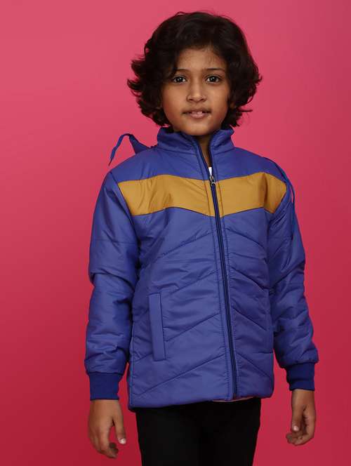 boys long sleeved color block quilted jacket - 20687202 - Very Small Image - 1
