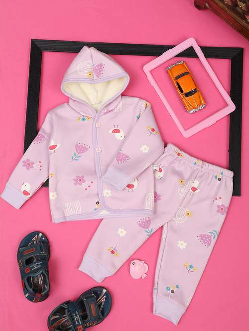 kids woolen full lenght twin set - 20687660 - Very Small Image - 1