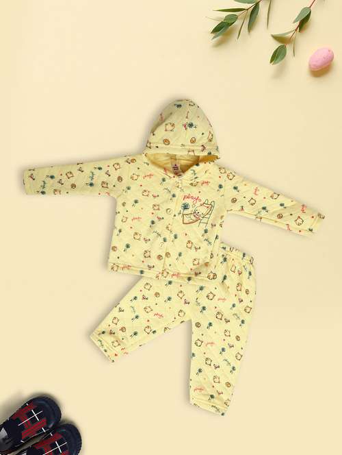 kids woolen full lenght twin set - 20687722 - Very Small Image - 1