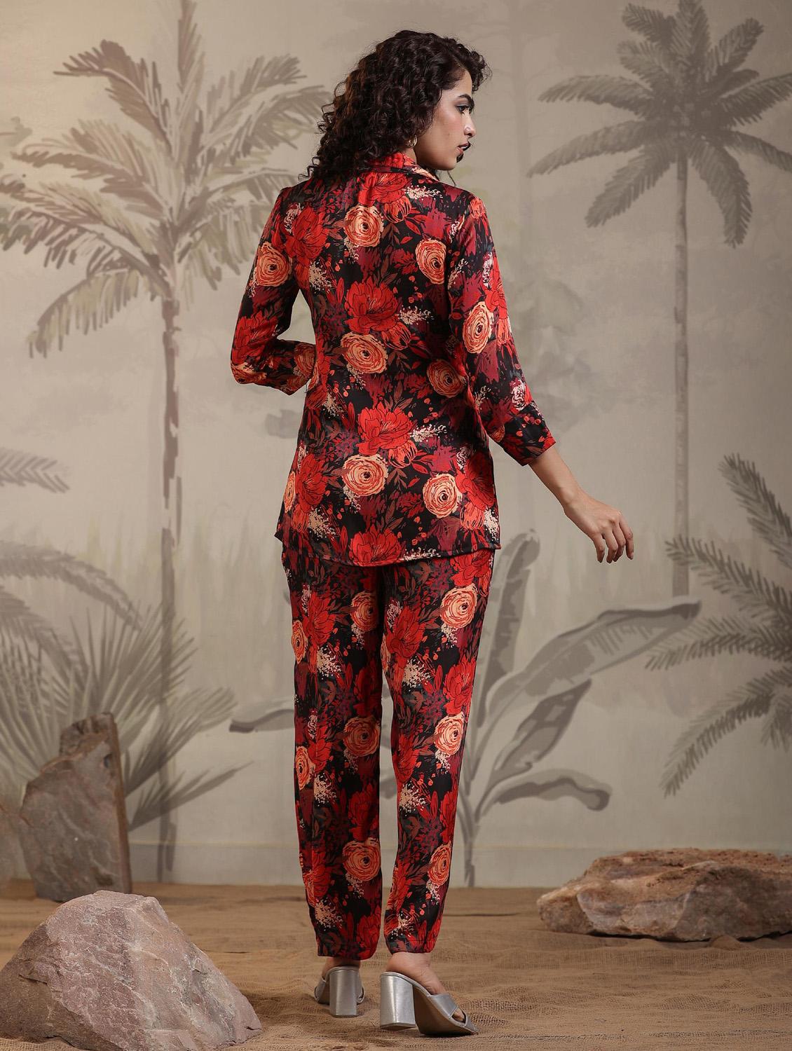 red floral print co-ord set - 20727275 - Standard Image - 5