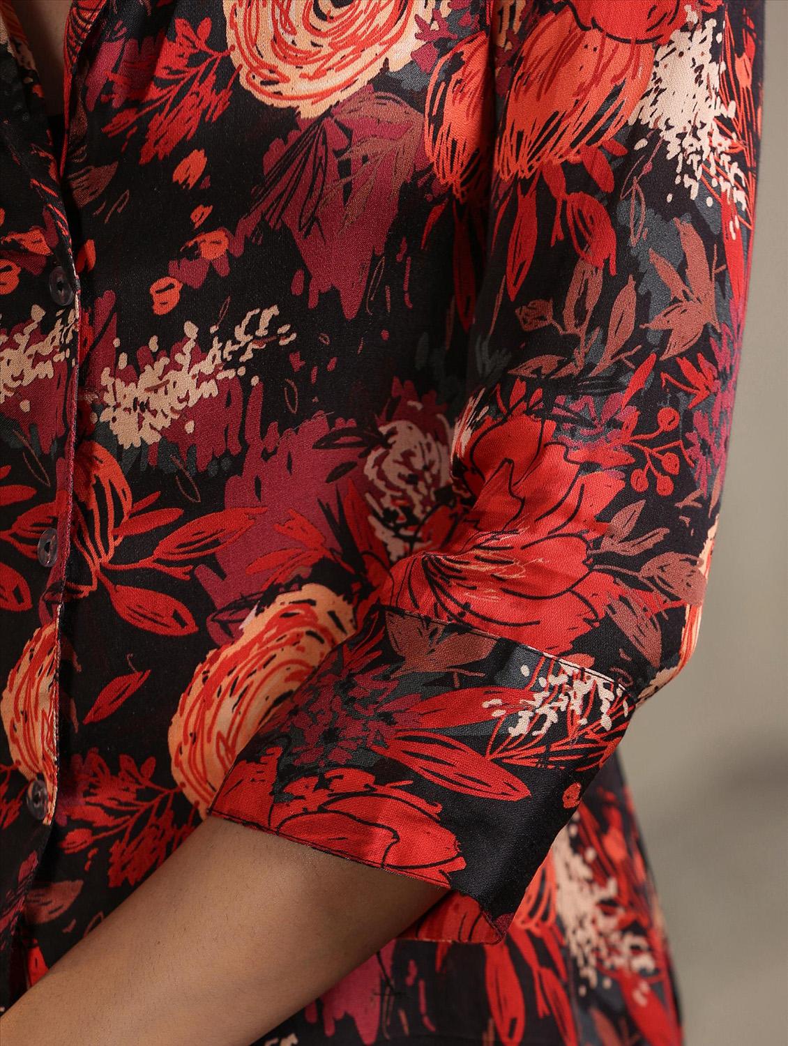 red floral print co-ord set - 20727275 - Standard Image - 8