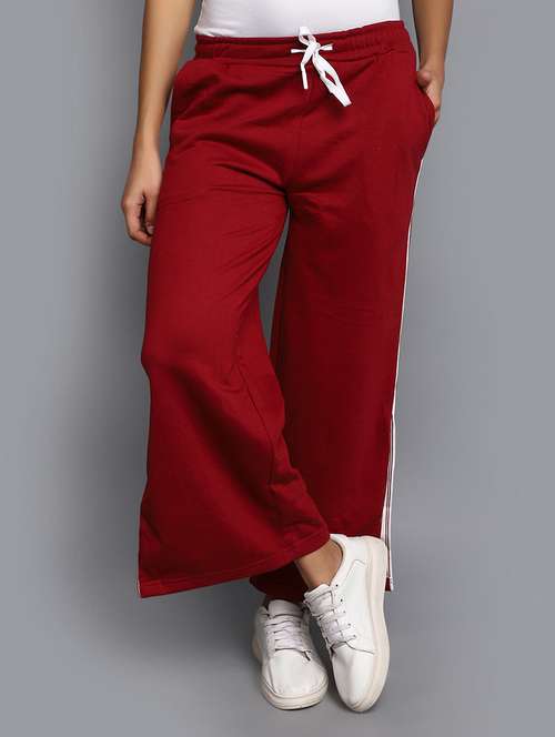 mid rise solid track pant - 20727764 - Very Small Image - 1