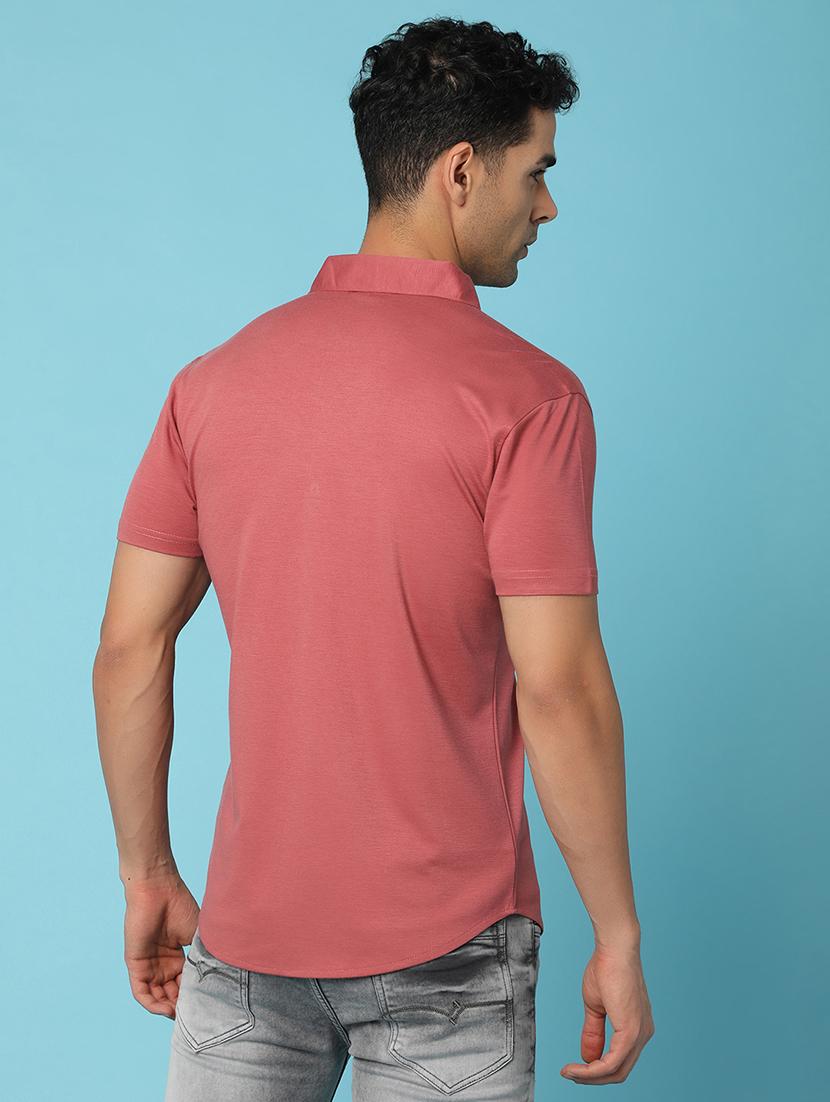 men short sleeved solid casual shirt - 20728172 - Zoom Image - 3