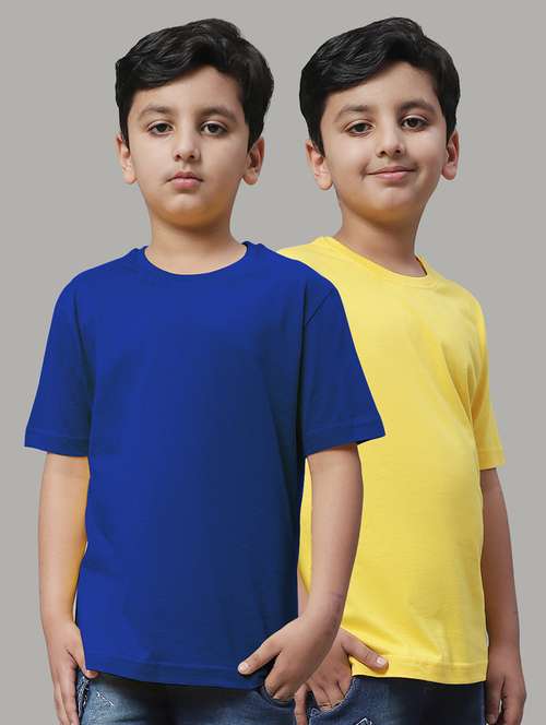 set of 2 multi coloured cotton t-shirt - 20728625 - Very Small Image - 1