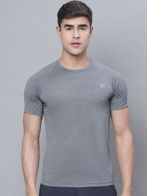 grey short sleeve plain t-shirt - 20757323 - Very Small Image - 1