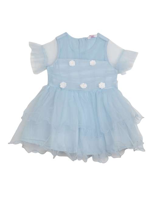 kids light blue embellished frock - 20815487 - Very Small Image - 1