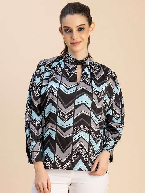 women multicolored printed regular top - 20827745 - Very Small Image - 1