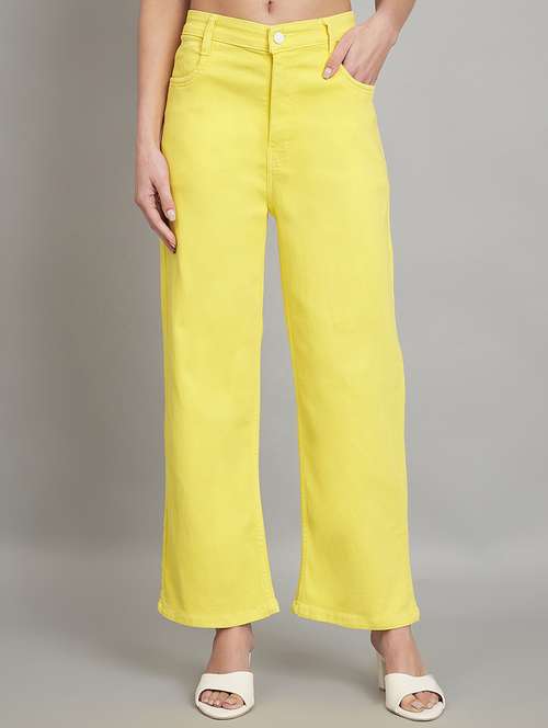 women high-rise solid relaxed fitted jeans - 20831997 - Very Small Image - 1