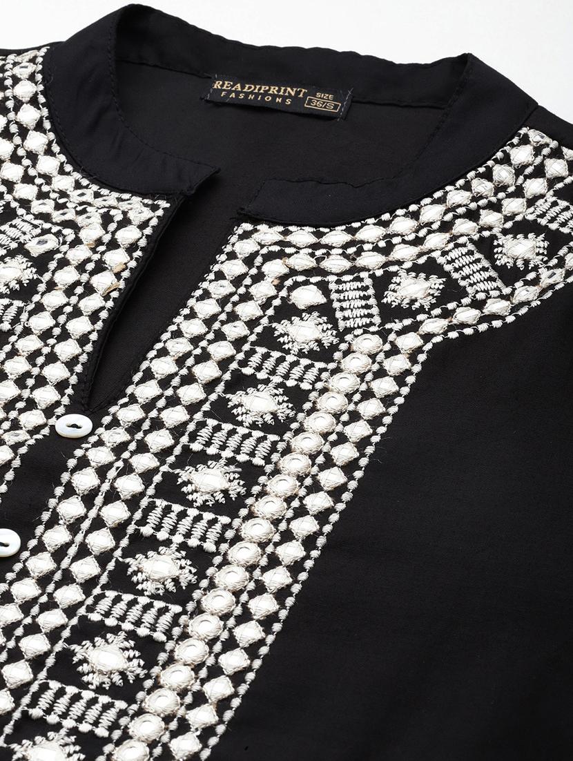 black long sleeve ethnic co-ord set - 20844539 - Standard Image - 5