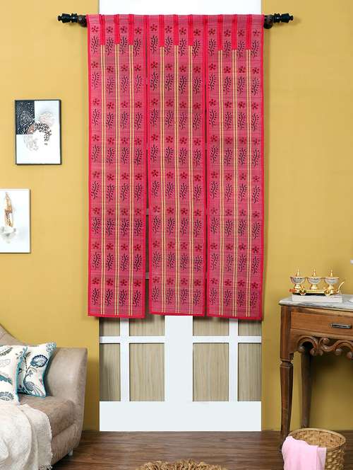 3 panel bamboo curtains pink - 20853326 - Very Small Image - 1