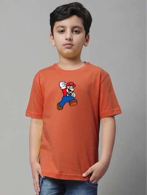 rust cotton graphic t-shirt - 20853792 - Very Small Image - 1