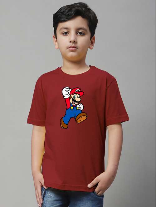 maroon cotton tshirt - 20853807 - Very Small Image - 1