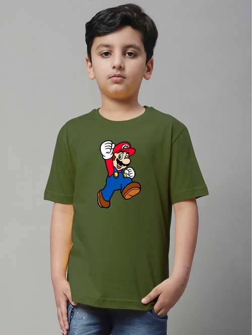 olive cotton tshirt - 20853813 - Very Small Image - 1