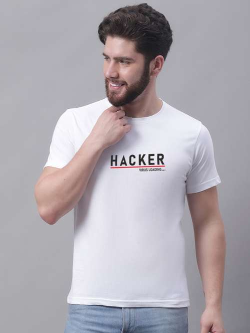 men typographic round neck t-shirt - 20858255 - Very Small Image - 1