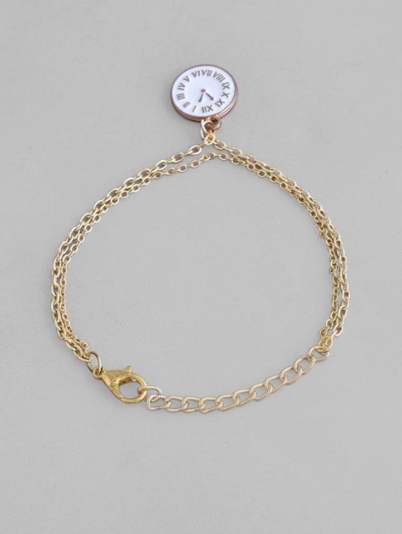 gold stainless steel links bracelet - 20881170 - Zoom Image - 2