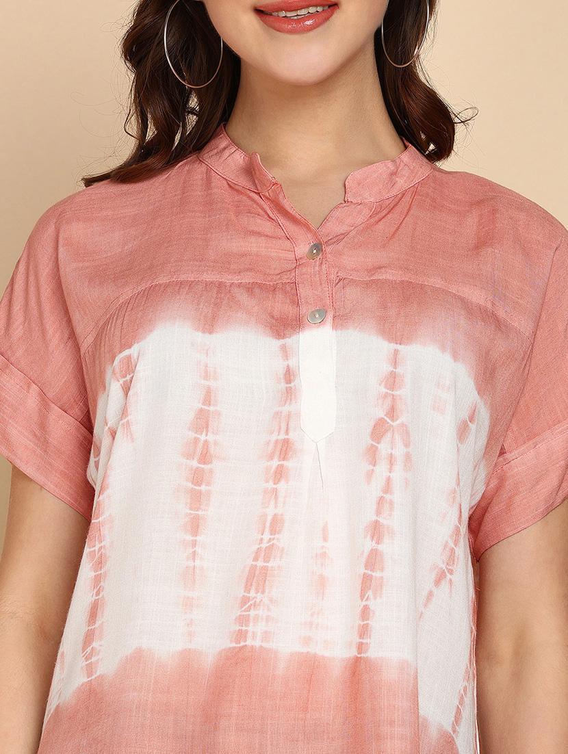 women tie & dye relaxed fit regular top - 20901339 - Standard Image - 4