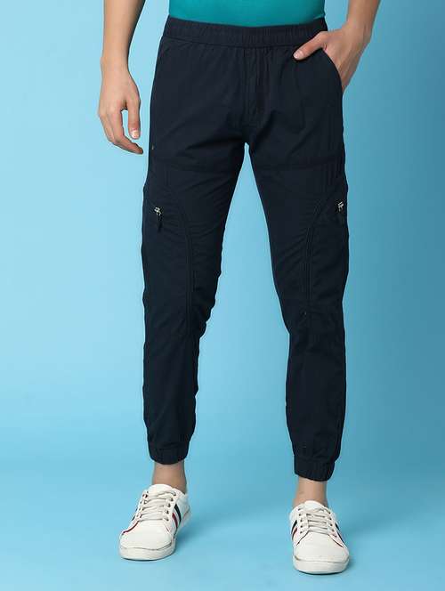 men solid color joggers track pant - 20911915 - Very Small Image - 1