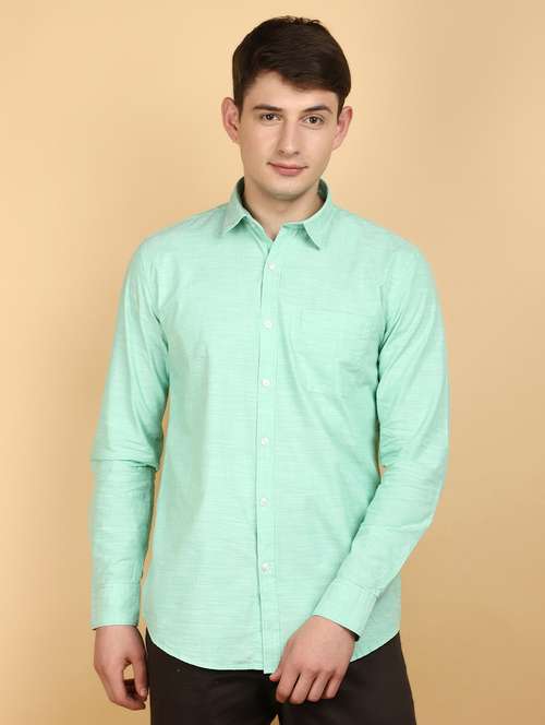 men solid cotton long sleeve casual shirt - 20945059 - Very Small Image - 1