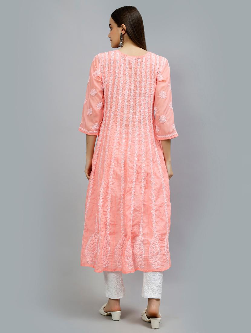 women three quarter sleeve anarkali kurta - 20957614 - Zoom Image - 3