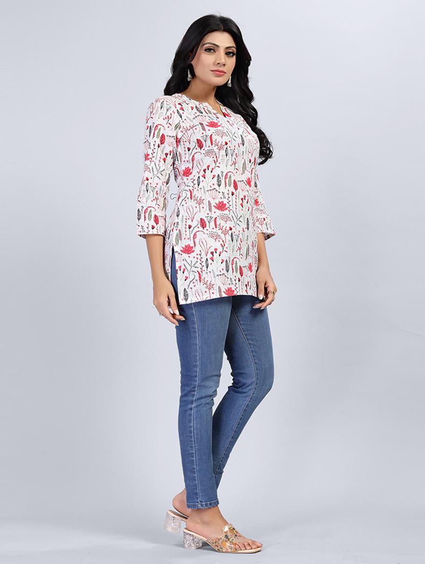 women three quarter sleeve straight kurti - 20974005 - Zoom Image - 1