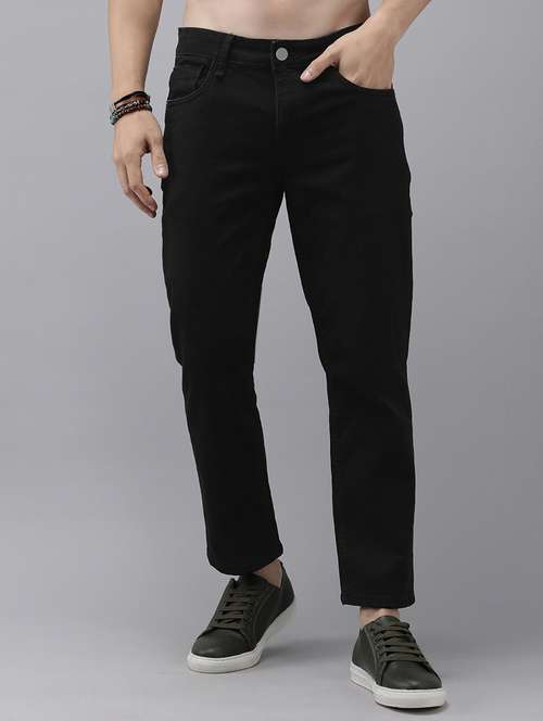 men solid mid rise cotton jeans - 20983238 - Very Small Image - 1