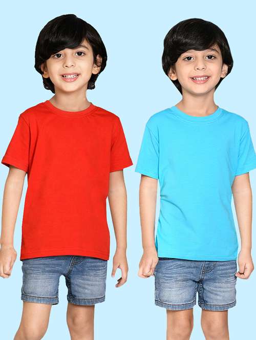 boys pack of solid t-shirts - 20996567 - Very Small Image - 1