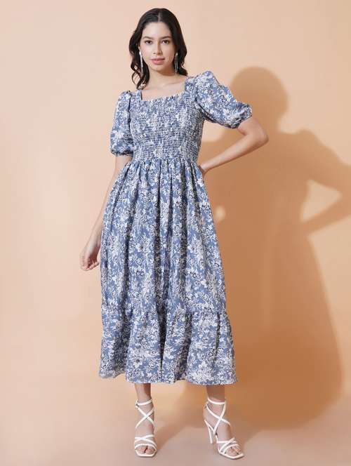 women floral print tiered dress - 21001008 - Very Small Image - 1