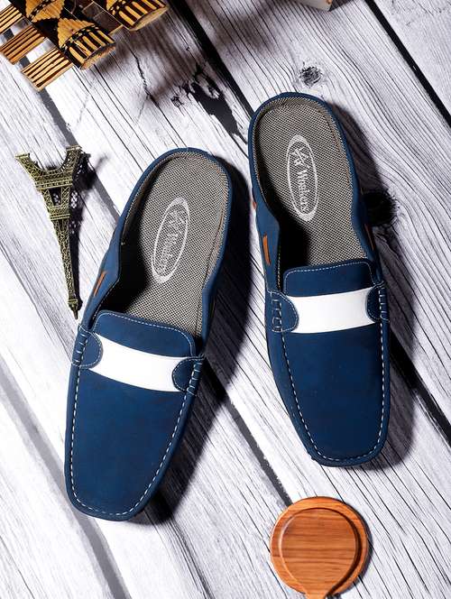 blue mesh & synthetic slip on shoes - 21016702 - Very Small Image - 1