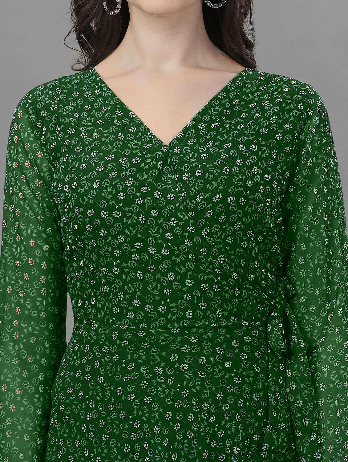 women floral printed georgette fit & flare dress - 21020254 - Standard Image - 3