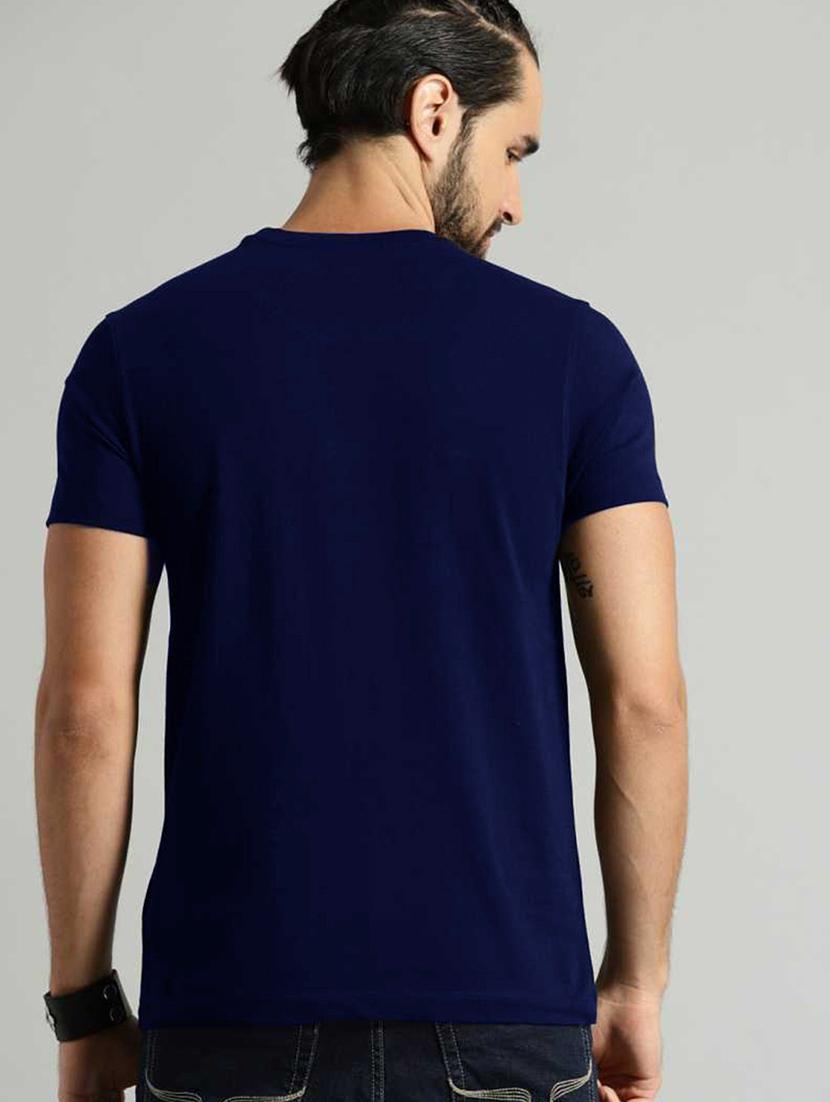 men round neck front print t-shirt - 21030970 - Zoom Image - 1