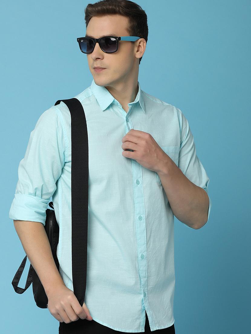 men solid cotton casual shirt - 21035567 - Zoom Image - 2