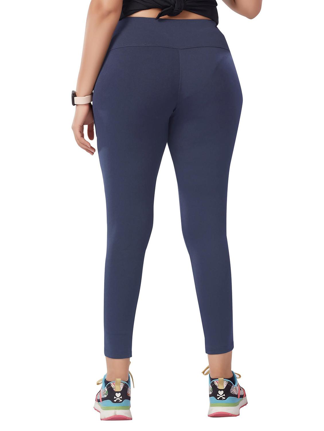 women solid high rise slim fit yoga pant - 21051847 - Zoom Image - 2