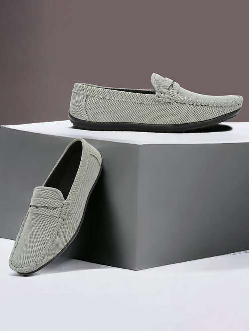 grey mesh & synthetic slip on loafers - 21054481 - Very Small Image - 1