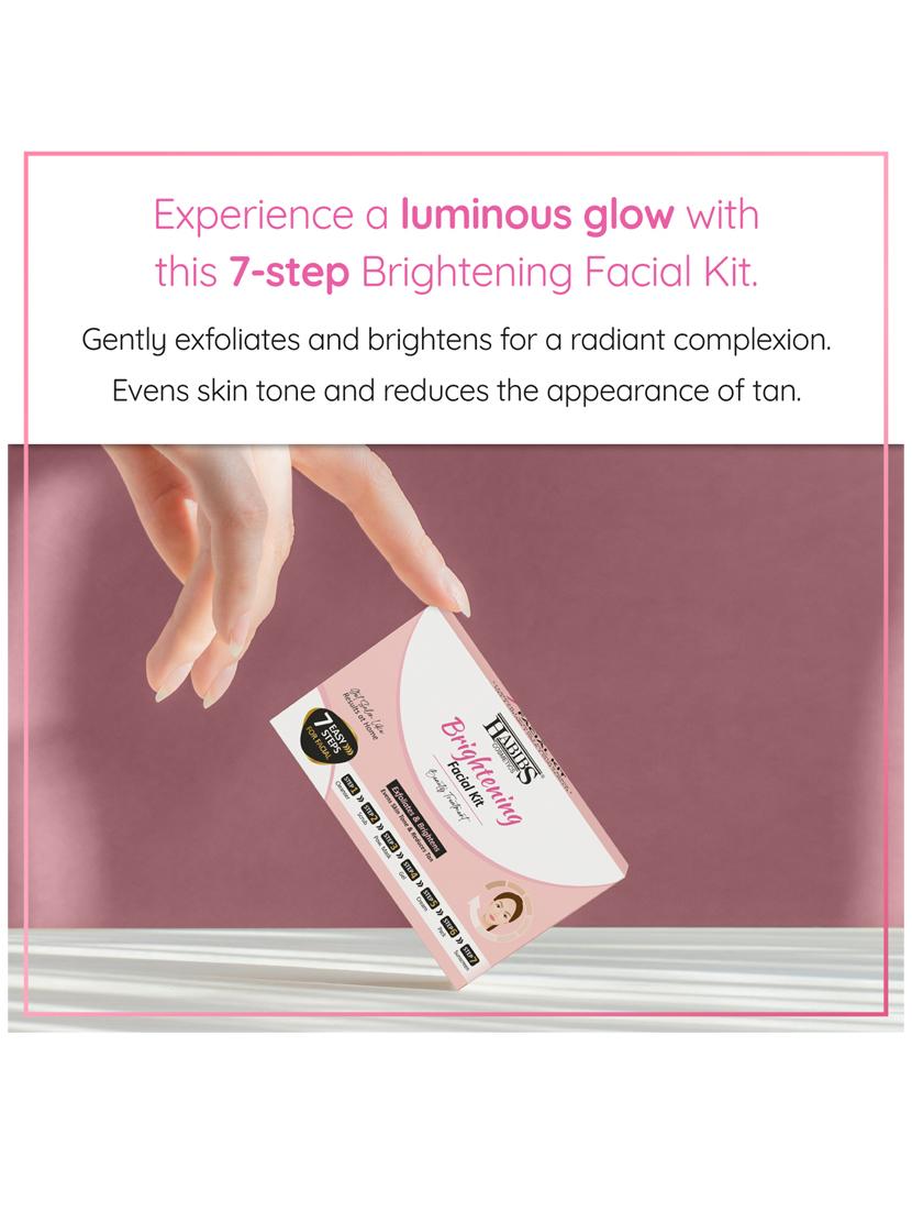 habibs brightening facial kit beauty treatment exfoliates & brightens even skin tone & reduces tan 7 easy step - 21073359 - Standard Image - 3