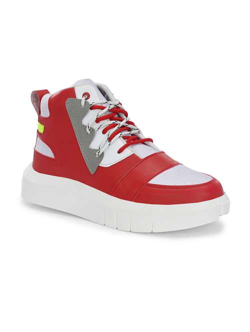 men red lace up sneaker - 21080361 - Very Small Image - 1