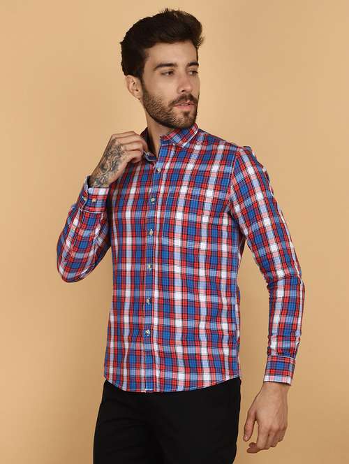 men checkered cotton casual shirt - 21131297 - Very Small Image - 1