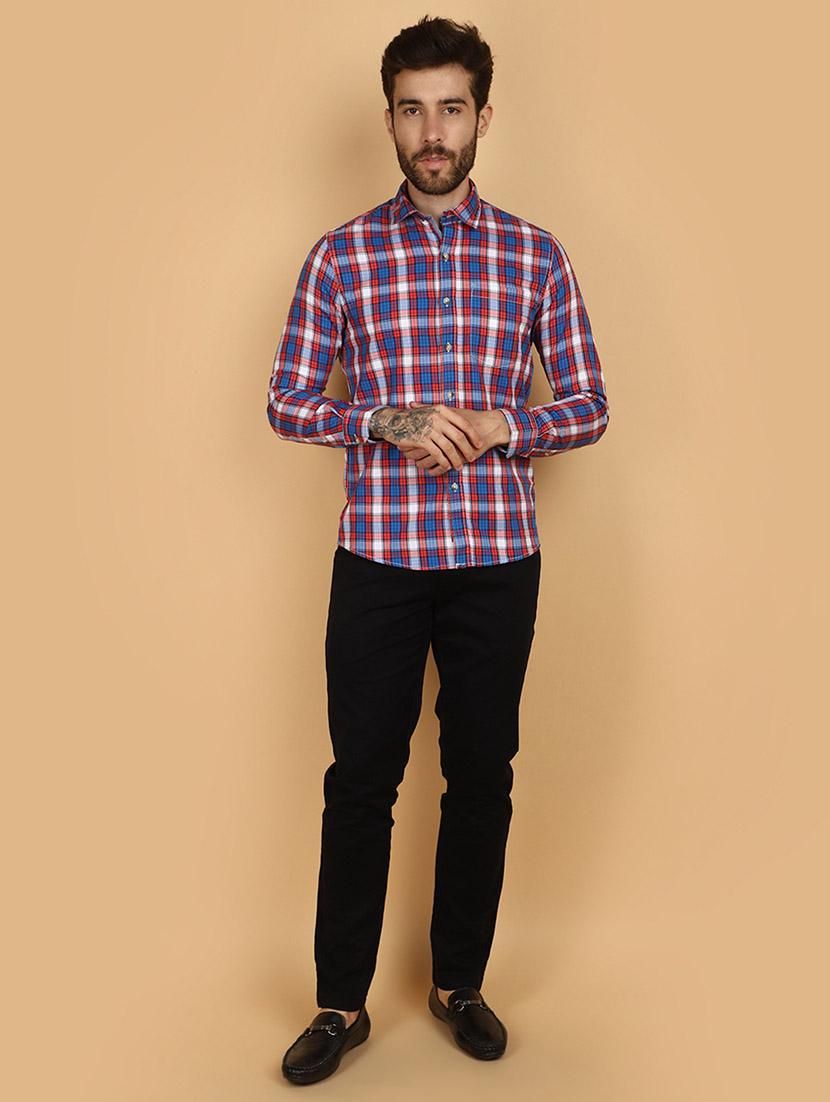 men checkered cotton casual shirt - 21131297 - Standard Image - 4