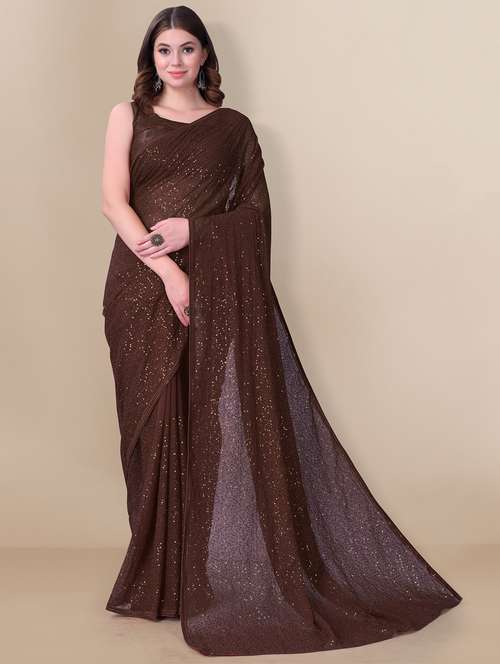 women sequined work saree with blouse - 21134283 - Very Small Image - 1
