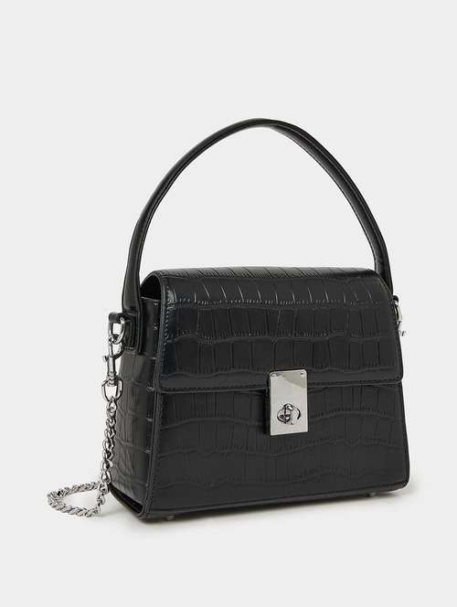 women textured leather handbag - 21145183 - Very Small Image - 1