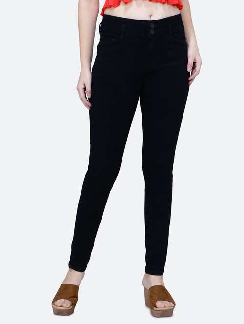 solid black denim jeans - 21145771 - Very Small Image - 1