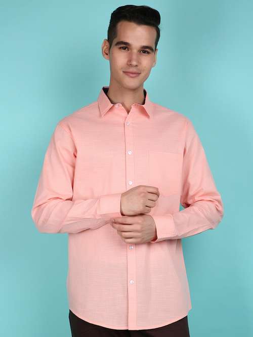pink cotton casual shirt - 21148152 - Very Small Image - 1