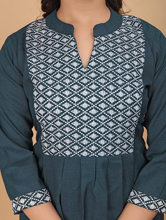 women embroidered flared tunic - 21151665 - Zoom Image - 4