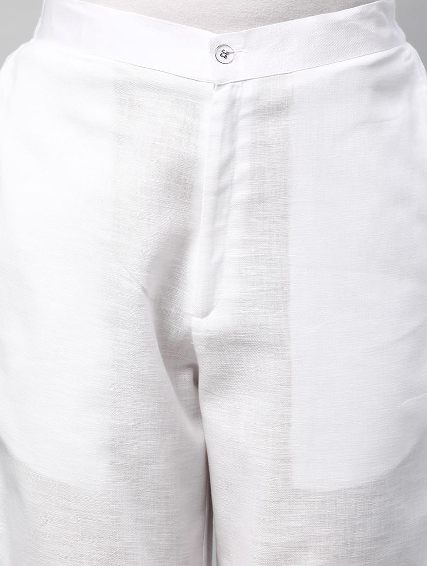 women solid mid rise tailored pants - 21153627 - Zoom Image - 3