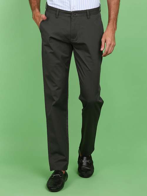 grey cotton blend casual trouser - 21154627 - Very Small Image - 1