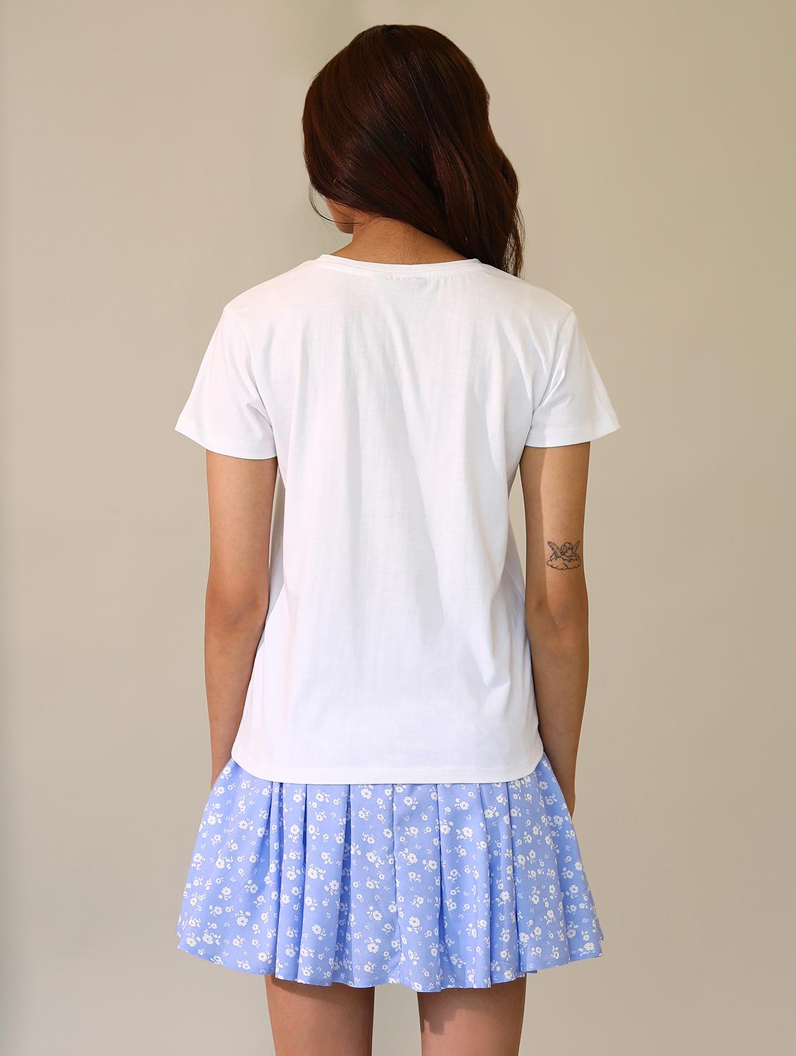 women solid short sleeves t-shirt - 21164615 - Zoom Image - 3