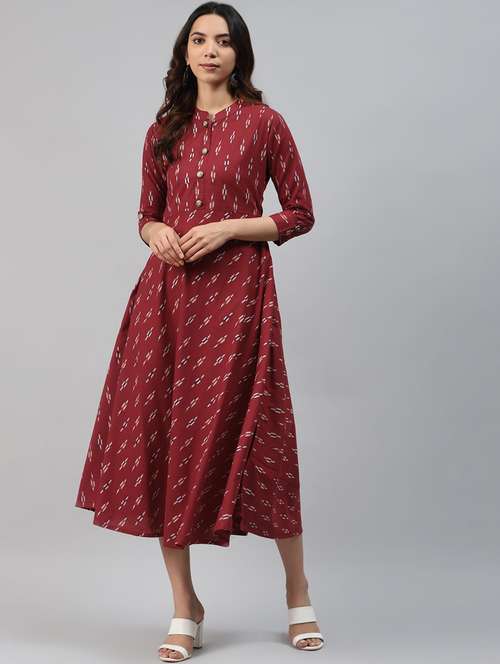women printed flared kurta - 21171060 - Very Small Image - 1