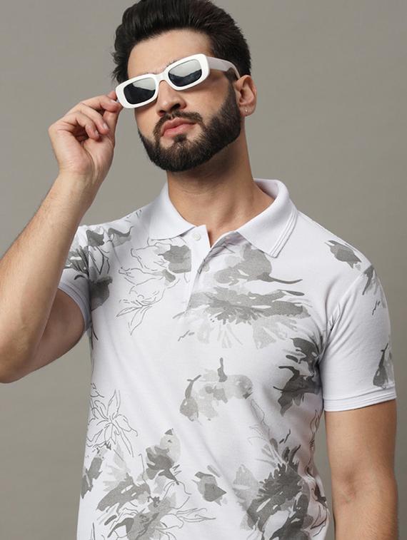white polyester polo t-shirt - 21173304 - Zoom Image - 3