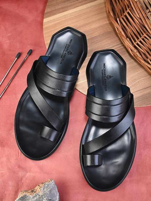 black pvc slip on slippers - 21173415 - Very Small Image - 1