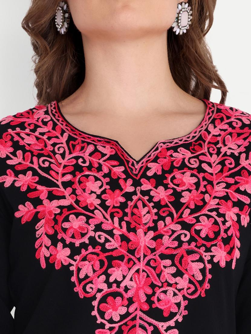 black cotton blend regular tunic - 21185486 - Standard Image - 4