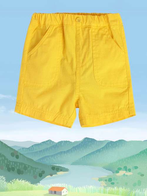 boys mid rise cotton shorts  - 21191606 - Very Small Image - 1